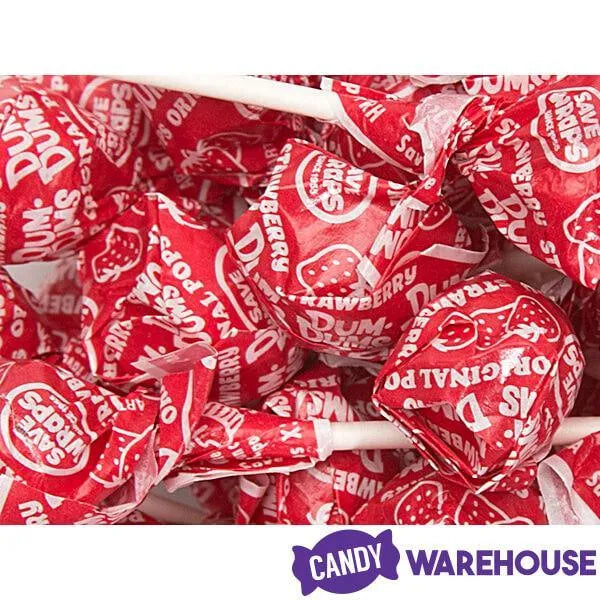 Dum Dums Red Party Pops - Strawberry: 5LB Bag