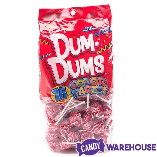 Dum Dums Red Party Pops - Strawberry: 75-Piece Bag