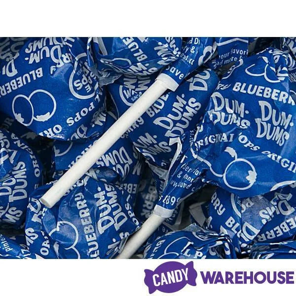 Dum Dums Royal Blue Party Pops - Blueberry: 5LB Bag