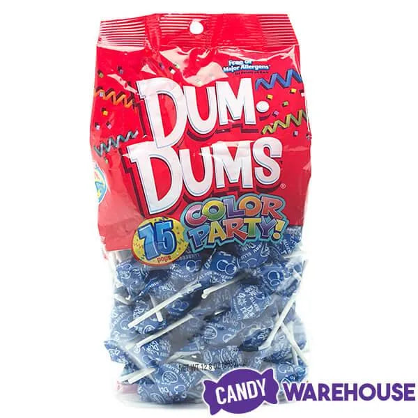 Dum Dums Royal Blue Party Pops - Blueberry: 75-Piece Bag