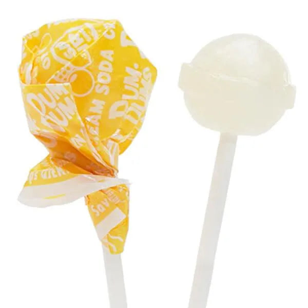 Dum Dums Yellow Party Pops - Cream Soda: 5LB Bag