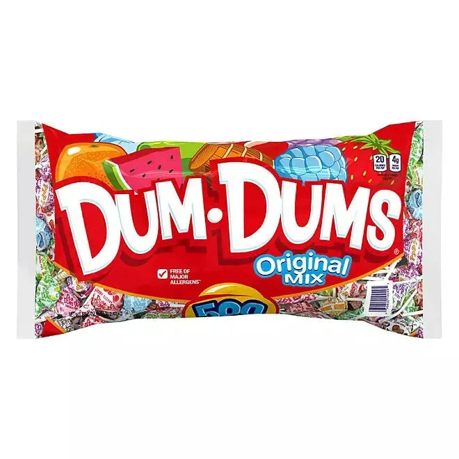 Dum Dums Original Pops Ball Lollipops: 500-Piece Bag