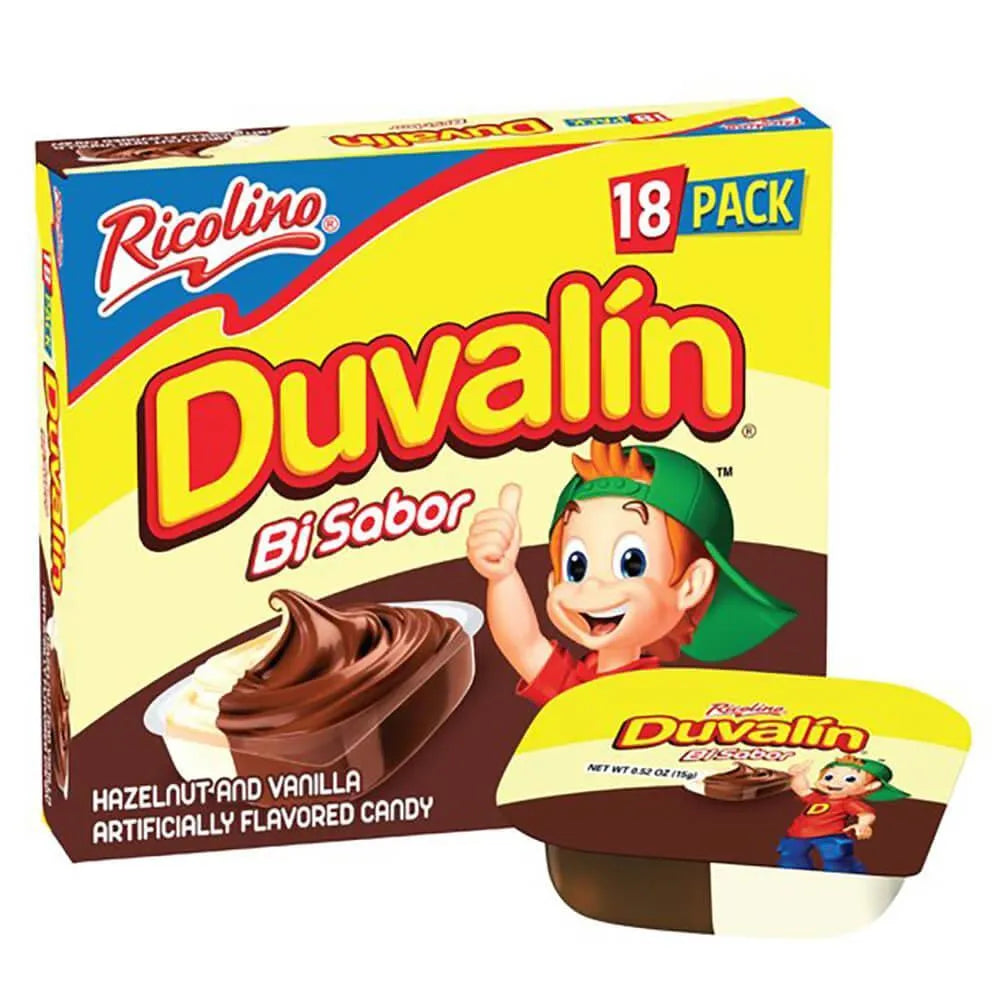 Duvalin Hazelnut and Vanilla Candy Packs: 18-Piece Box