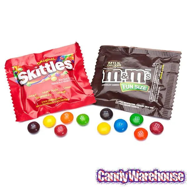 Easter Egg Filled With Skittles and M&M's Candy Fun Size Packs