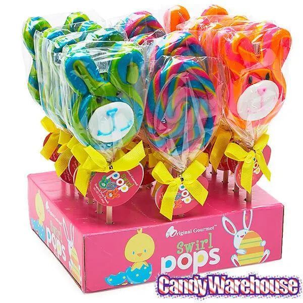 Easter Swirl Pops Assortment: 18-Piece Display