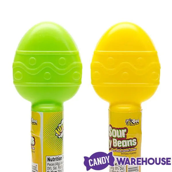 Easter Warheads Sour Jelly Beans Candy Tubes: 24-Piece Display