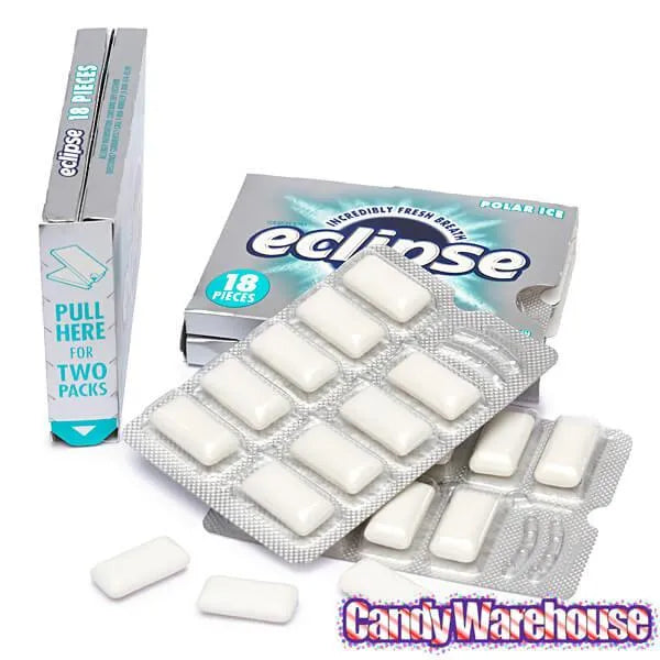 Eclipse Sugar Free Tab Gum Packs - Polar Ice: 12-Piece Box