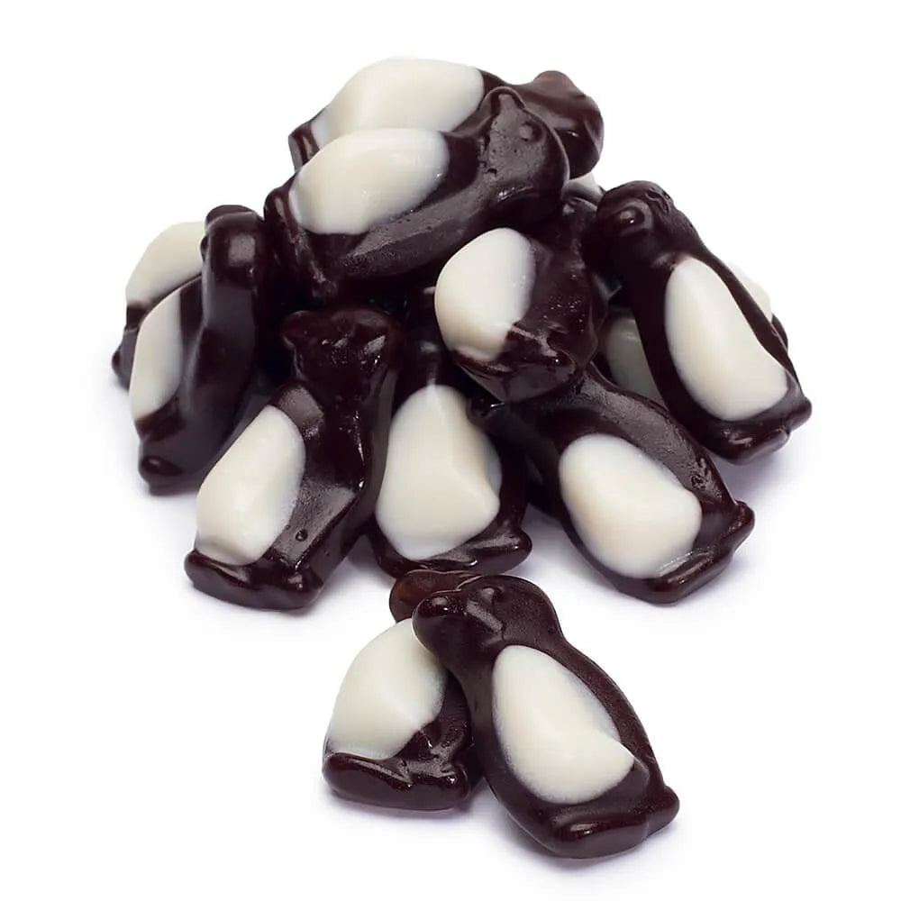 Efrutti Black & White Gummy Penguins Candy: 1KG Bag