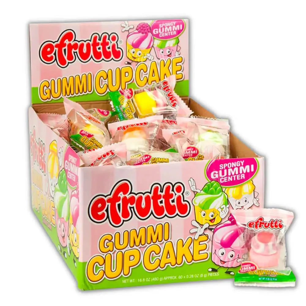 Efrutti Gummi Cupcakes: 60-Piece Box