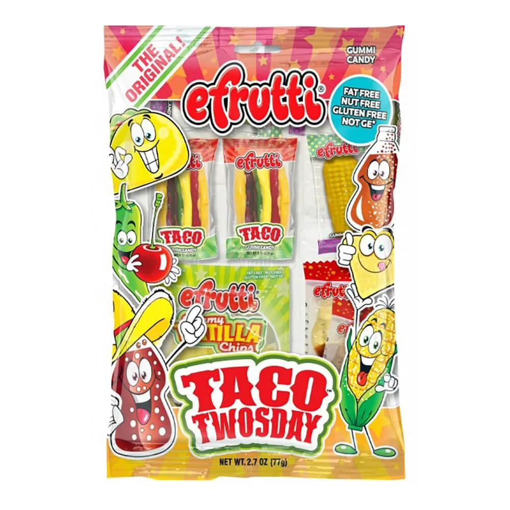 Efrutti Gummi Taco Twosday Bags: 12-Piece Case