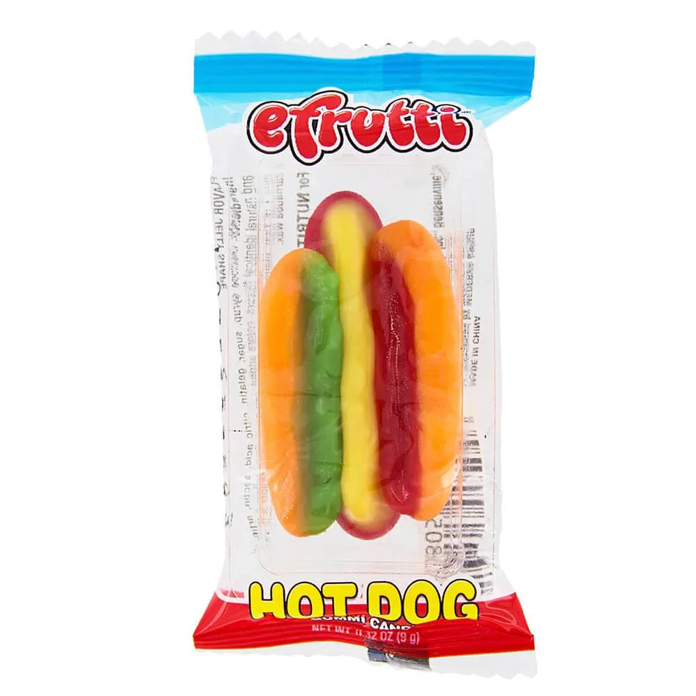 Efrutti Gummy Hot Dogs Candy: 60-Piece Box