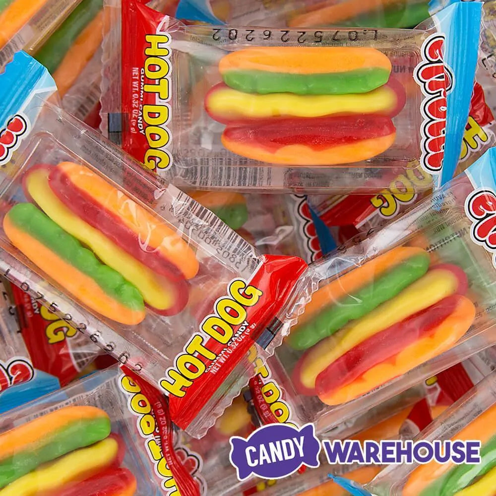 Efrutti Gummy Hot Dogs Candy: 60-Piece Box