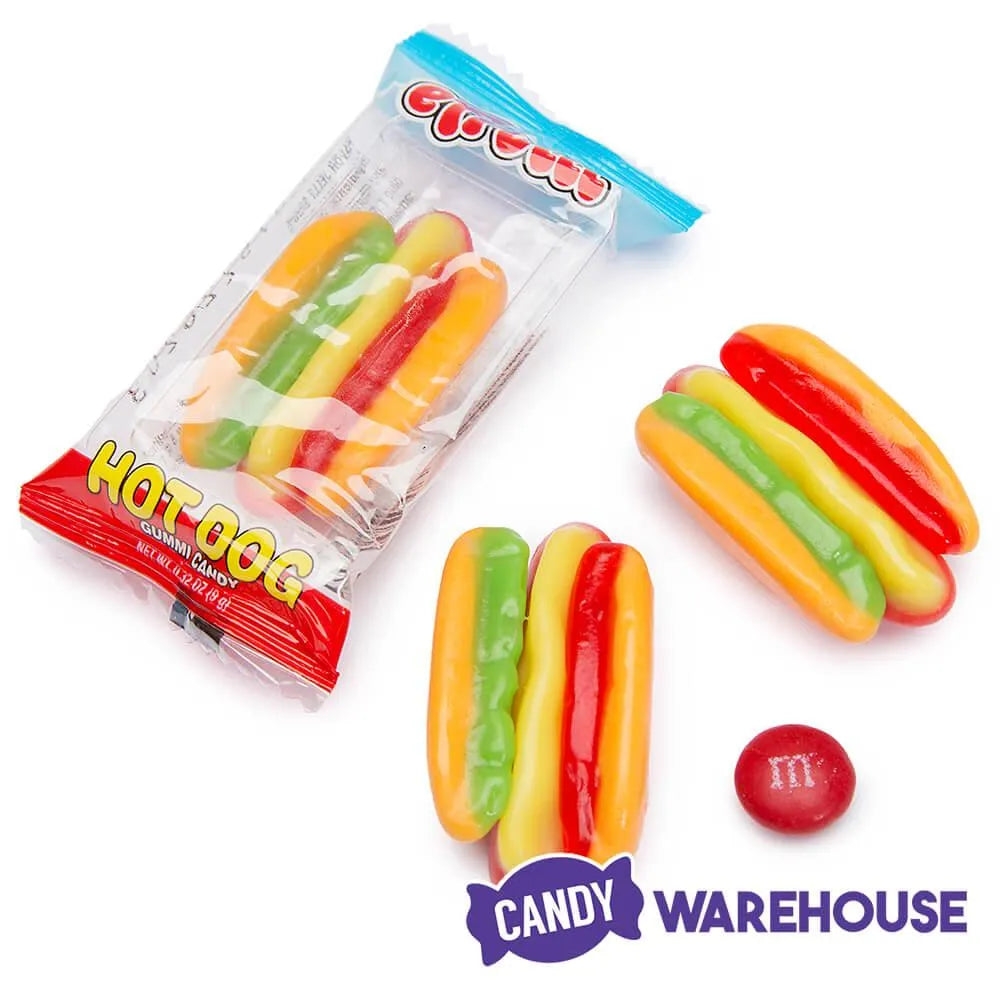 Efrutti Gummy Hot Dogs Candy: 60-Piece Box