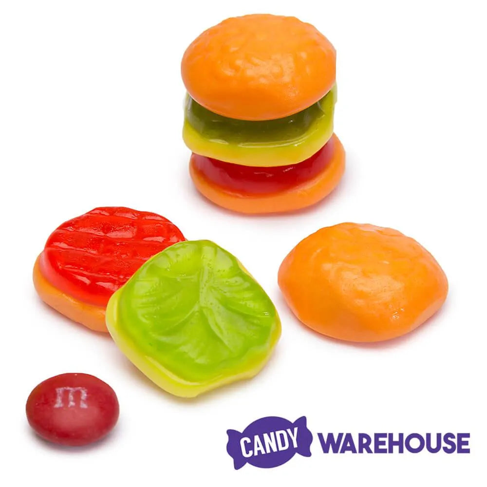 Efrutti Gummy Mini Burgers Candy: 60-Piece Box