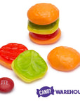 Efrutti Gummy Mini Burgers Candy - Bulk: 100-Piece Case