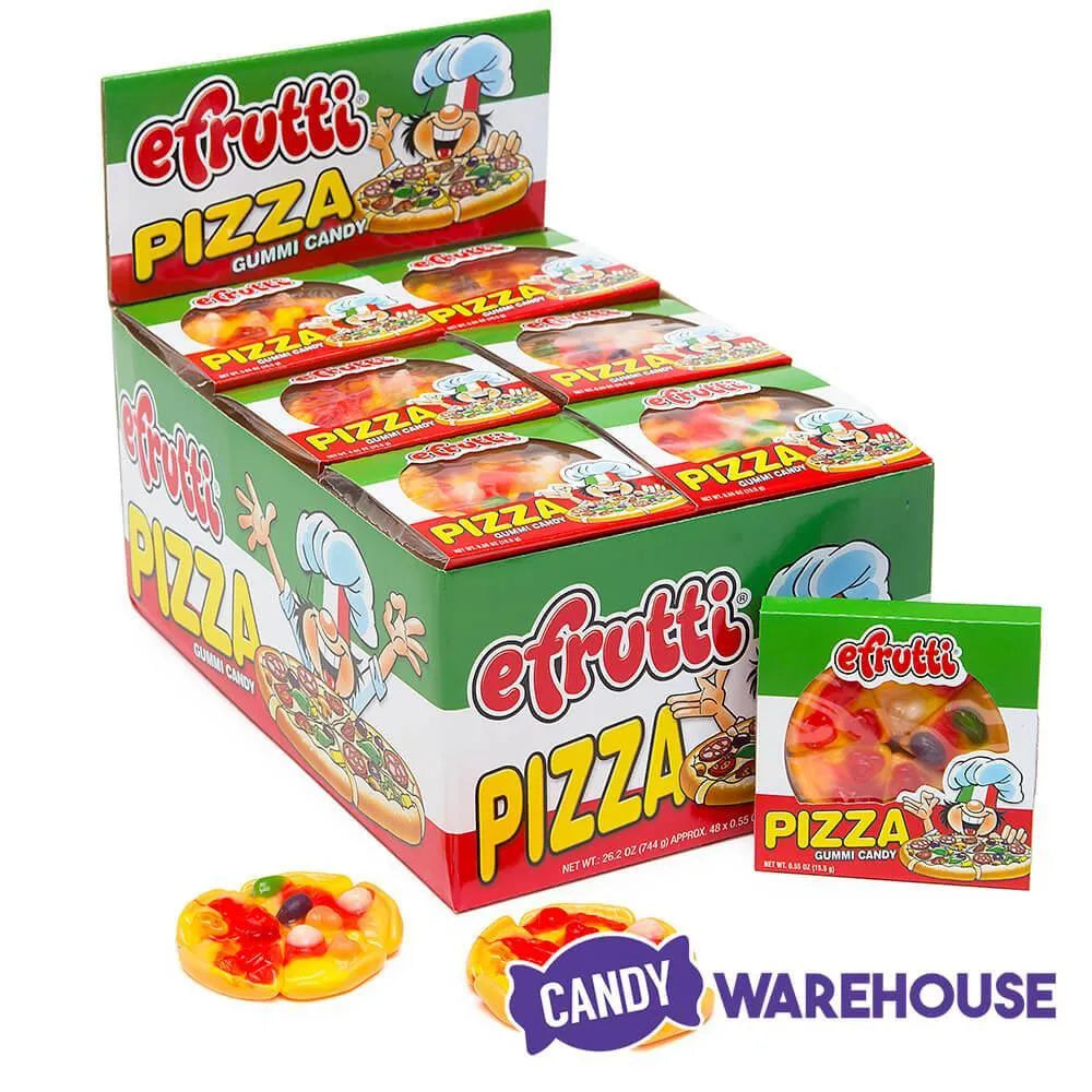 Efrutti Gummy Pizza Candy Packs: 48-Piece Box