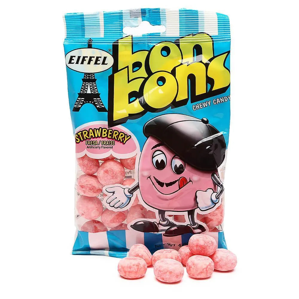 Eiffel Chewy Bon Bons 4-Ounce Packs - Strawberry: 12-Piece Box