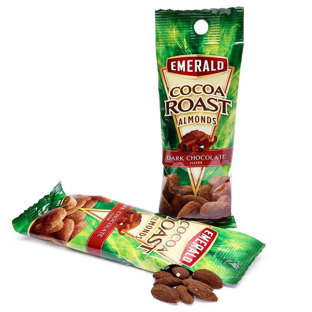 Emerald Cocoa Roast Almonds 1.5-Ounce Bags: 12-Piece Box