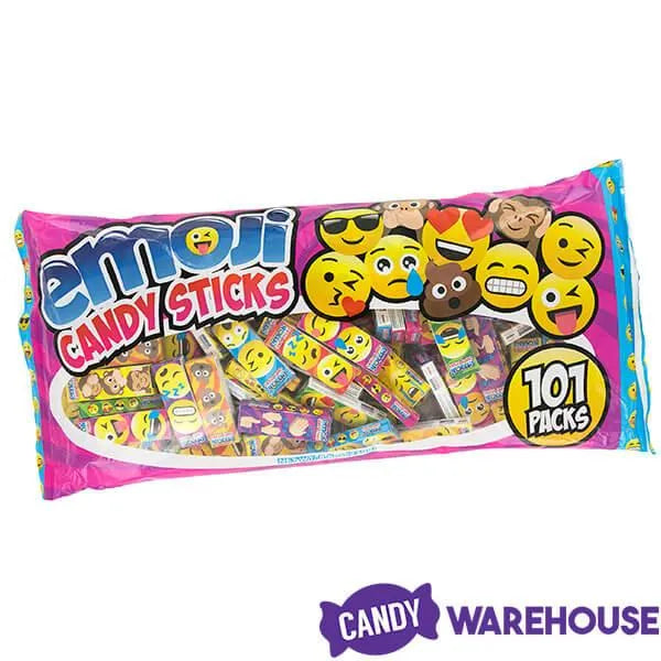 Emoji Character Candy Sticks 2-Packs: 100-Piece Bag