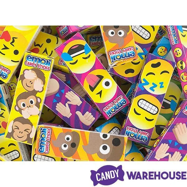 Emoji Character Candy Sticks 2-Packs: 100-Piece Bag