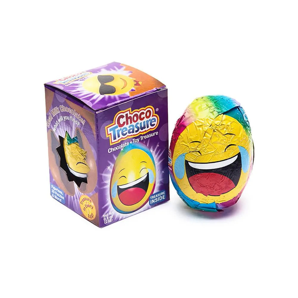 Emoji ChocoTreasure Surprise Eggs with Toy Inside: 12-Piece Box