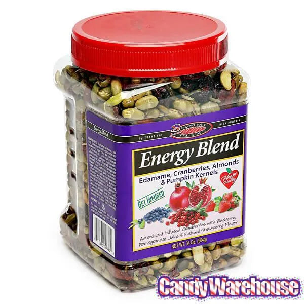 Energy Blend Assorted Snack Mix - Edamame, Cranberries, Almonds, & Pumpkin Kernels: 34-Ounce Tub