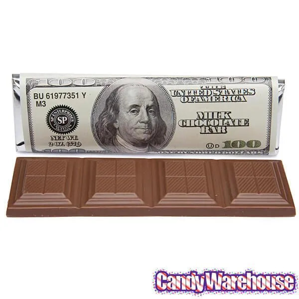 Espeez 100 Dollar Bill Milk Chocolate Bars: 24-Piece Box