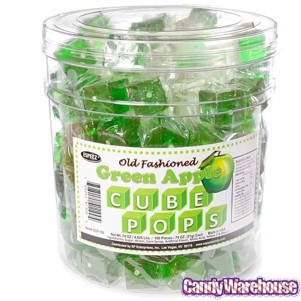 Espeez Cube Pops - Green Apple: 100-Piece Tub