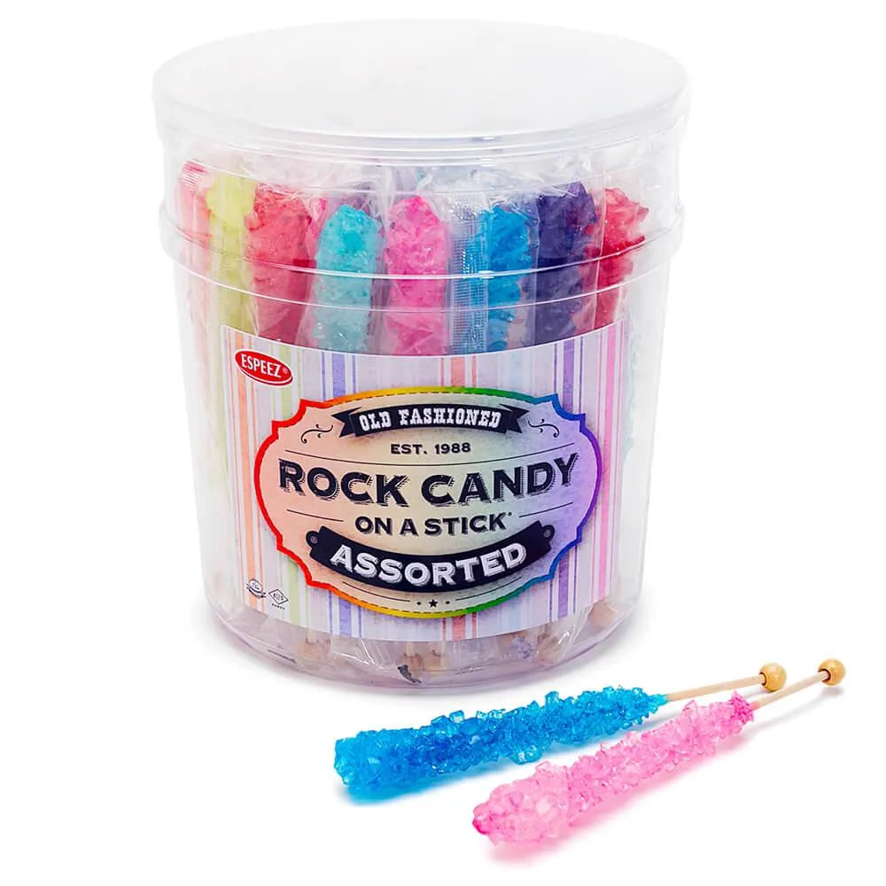 Espeez Rock Candy Crystal Sticks - Assorted: 36-Piece Tub