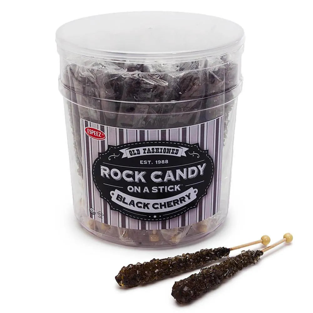 Espeez Rock Candy Crystal Sticks - Black: 36-Piece Tub