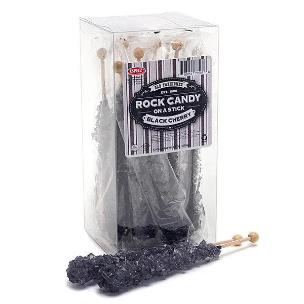 Espeez Rock Candy Crystal Sticks - Black Cherry: 12-Piece Box