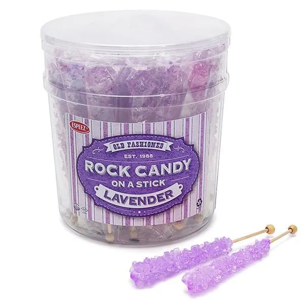 Espeez Rock Candy Crystal Sticks - Lavender: 36-Piece Tub