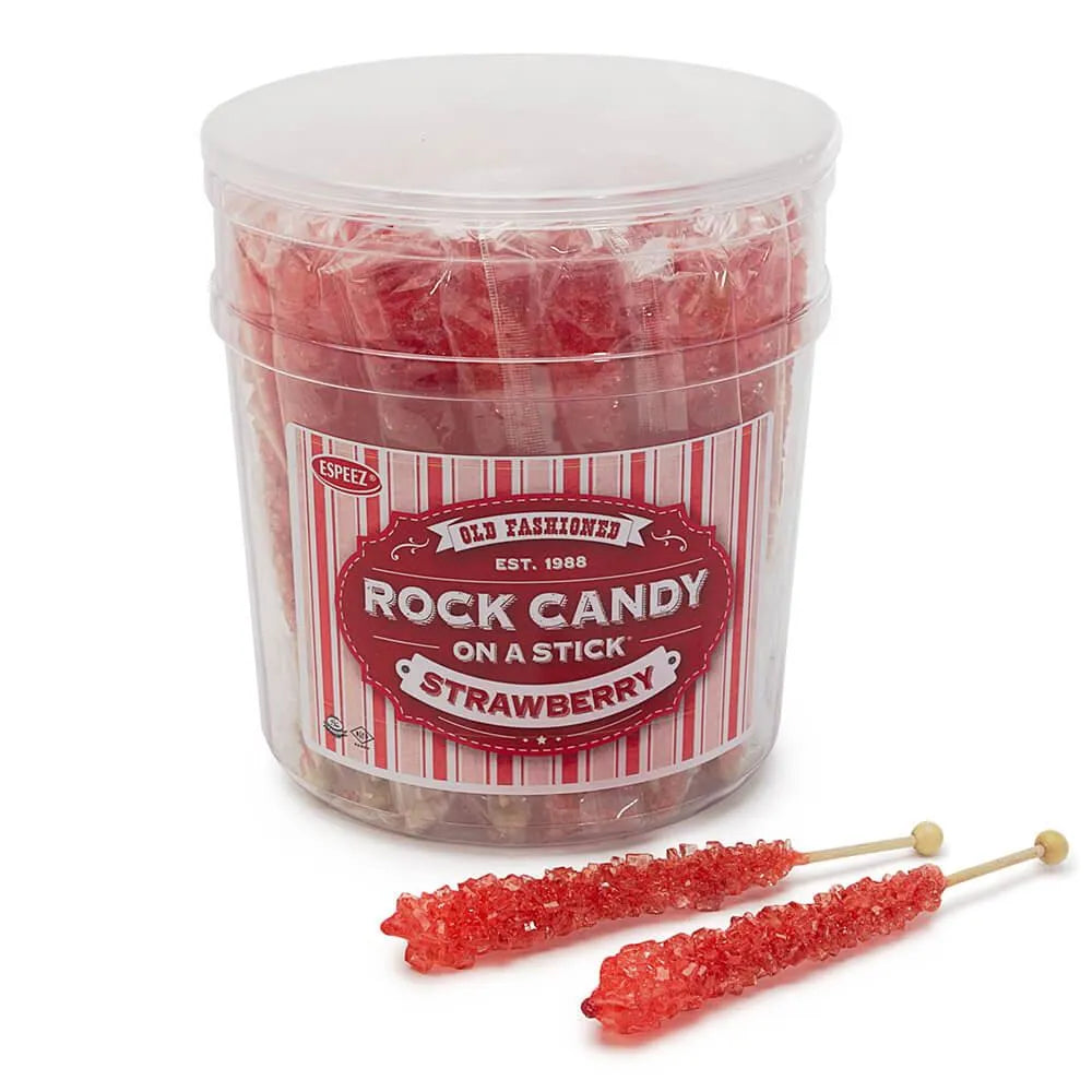 Espeez Rock Candy Crystal Sticks - Red: 36-Piece Tub