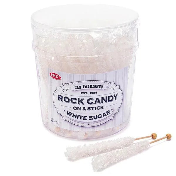 Espeez Rock Candy Crystal Sticks - White: 36-Piece Tub