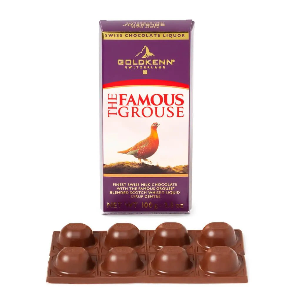 Famous Grouse Scotch Filled Chocolate Bar: 10-Piece Box