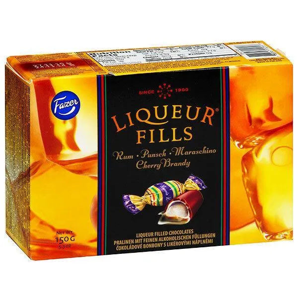 Fazer Liqueur Filled Chocolate Assortment: 5.3-Ounce Box