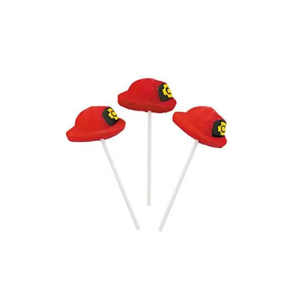 Firefighter Hat Lollipops: 12-Piece Box