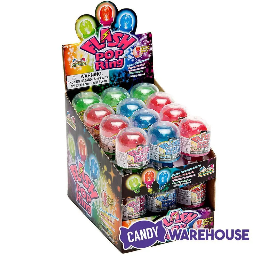 Flash Pop Candy Rings: 24-Piece Box