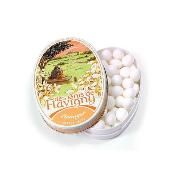 Flavigny Pastilles Candy Tins - Orange: 8-Piece Box