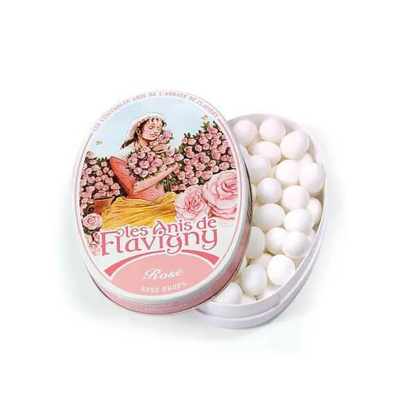 Flavigny Pastilles Candy Tins - Rose: 8-Piece Box