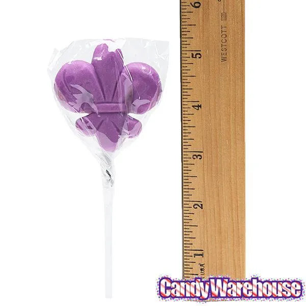 Fleur De Lis Symbol Mardi Gras Lollipops: 12-Piece Box