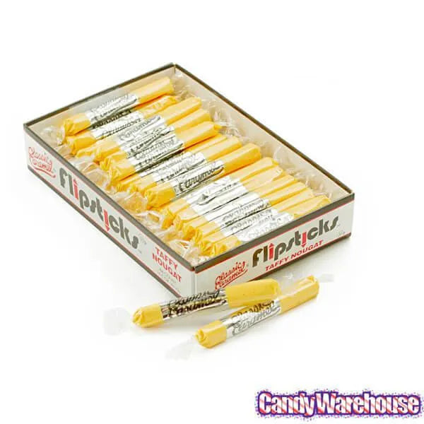 Flipsticks Nougat Taffy Candy - Banana: 48-Piece Caddy