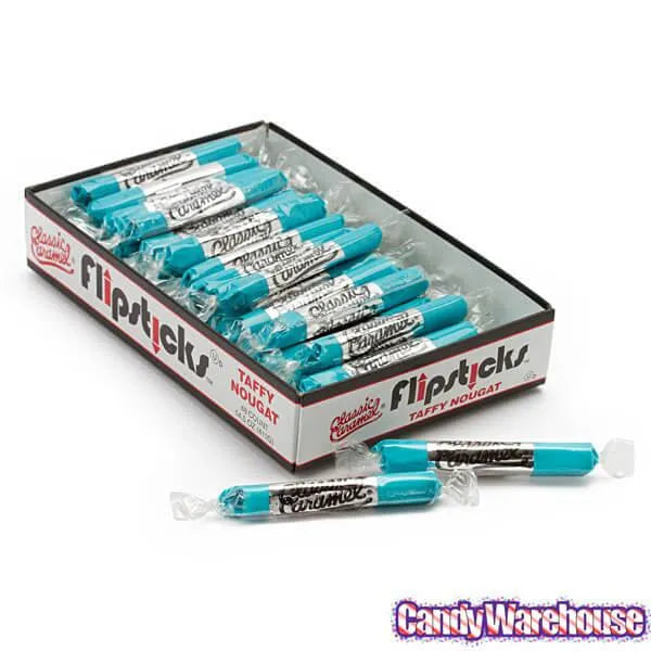 Flipsticks Nougat Taffy Candy - Blue Raspberry: 48-Piece Caddy