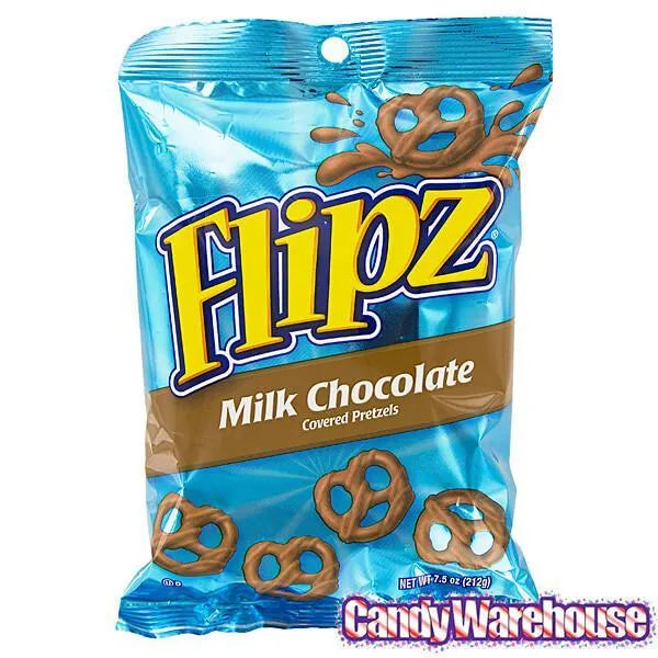 Flipz Milk Chocolate Mini Pretzels: 7.5-Ounce Bag