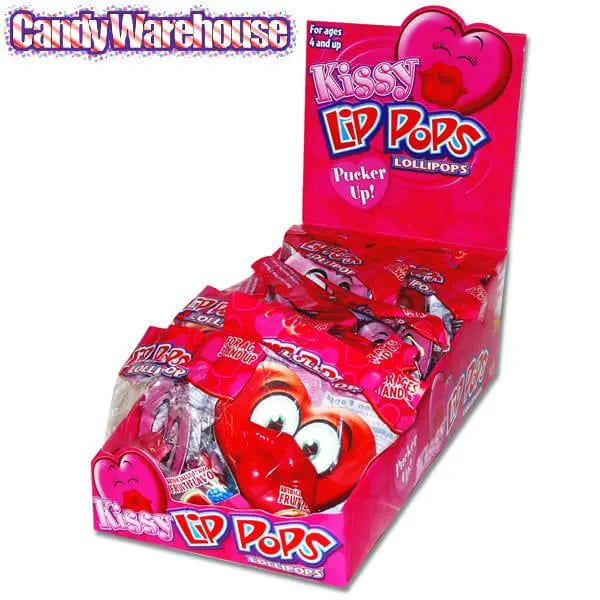 Flix Candy Kissy Lip Pops Candy Packs: 12-Piece Display