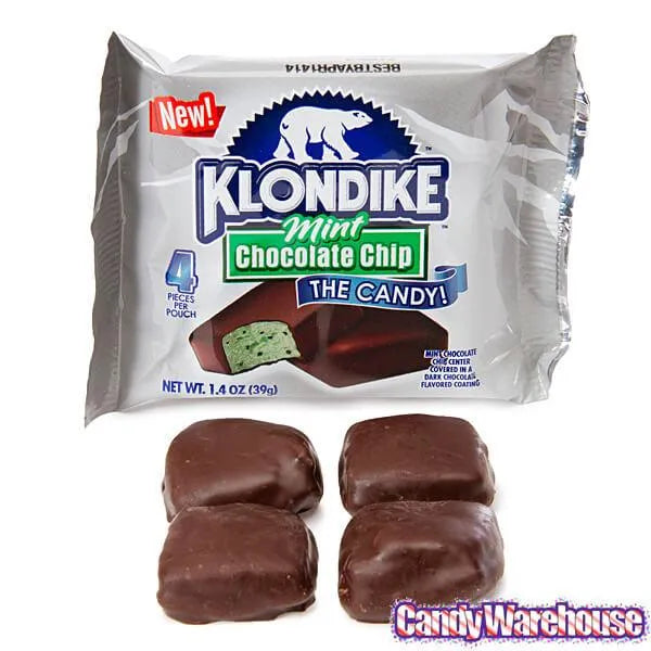 Flix Candy Klondike Mint Chocolate Chip Ice Cream Candy Packs: 16-Piece Box