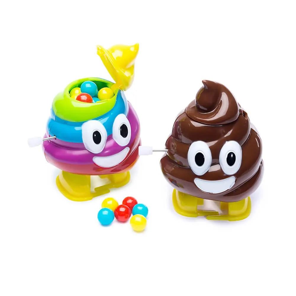 Flix Candy Wind-up Poop Emoji Candy Dispensers: 6-Piece Display