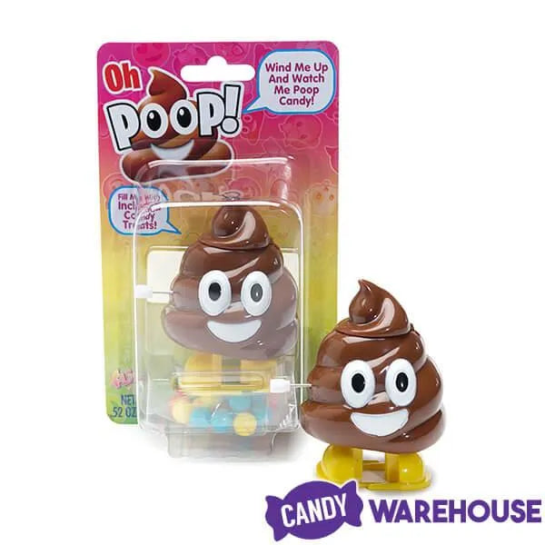 Flix Candy Wind-up Poop Emoji Candy Dispensers: 6-Piece Display