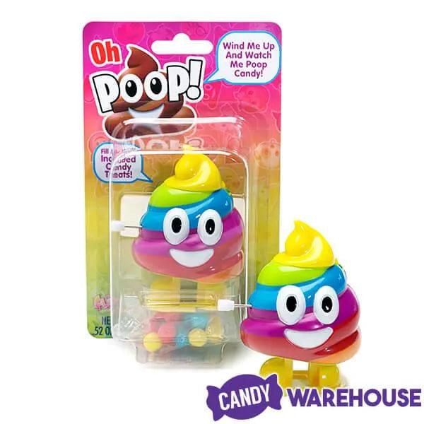 Flix Candy Wind-up Poop Emoji Candy Dispensers: 6-Piece Display