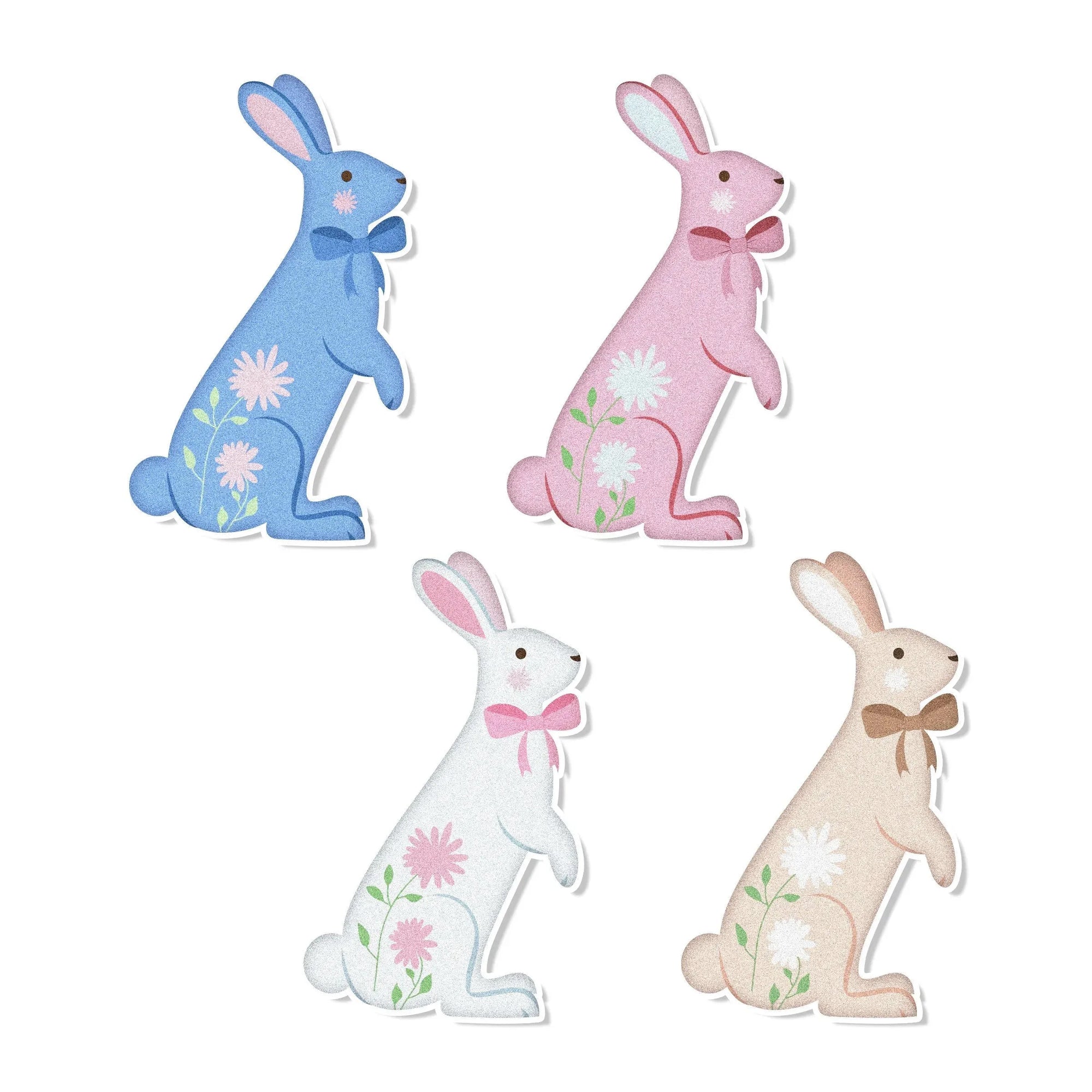 Sprinkle Pop Pastel Bunnies Edible Cupcake Toppers